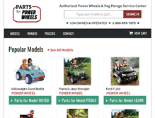 Tablet Screenshot of partsforpowerwheels.com